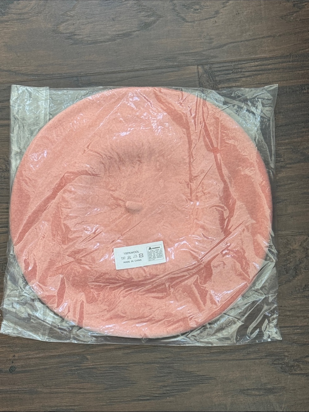 Women’s Soft Peach Beret Hat - 100% Wool